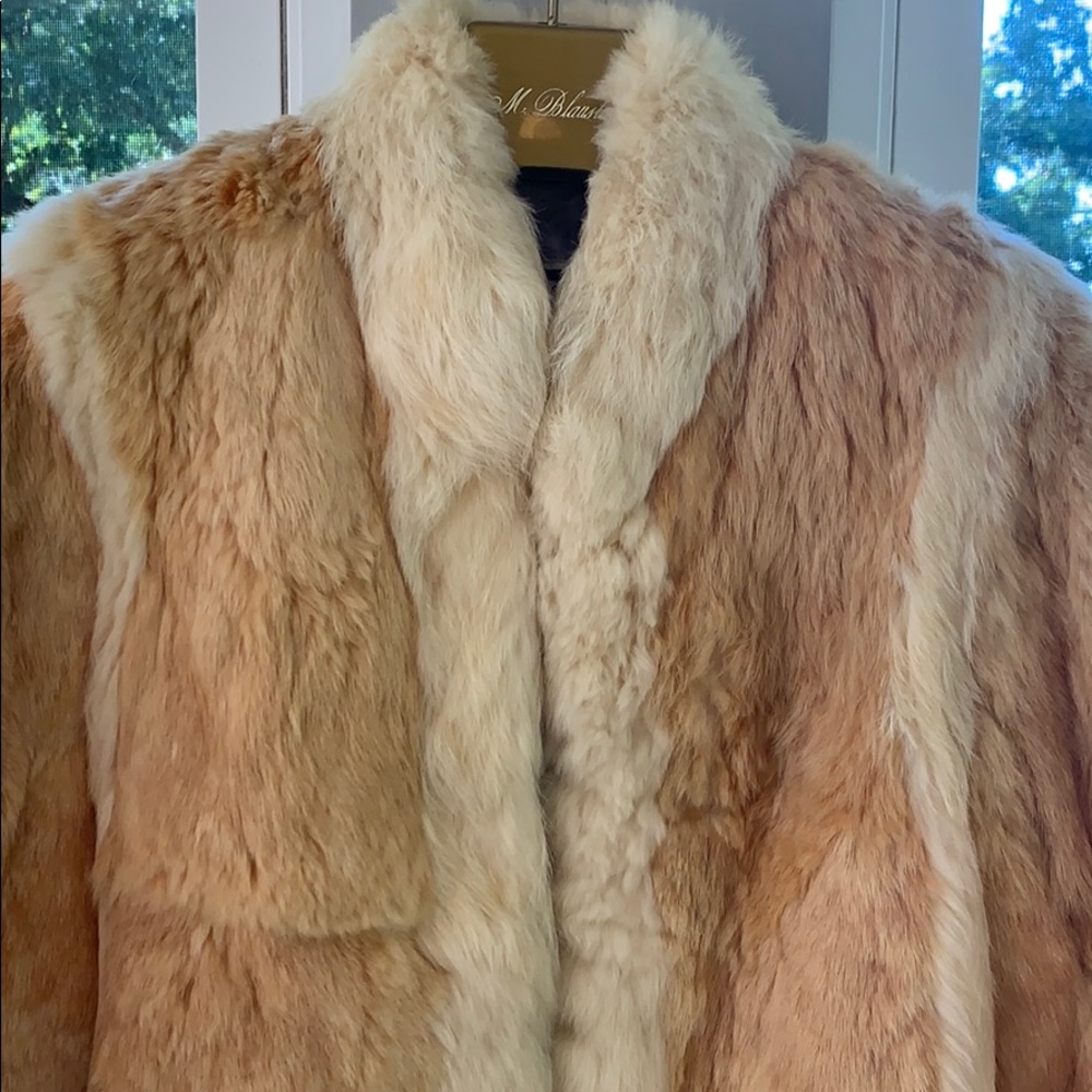 Multicolored Real Rabbit Jacket (Small) - image 3